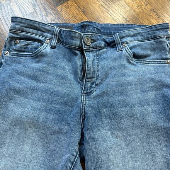 Kut from the Kloth Katy Boyfriend Jeans Size 12 Medium Wash Light Distressing - Picture 3 of 7